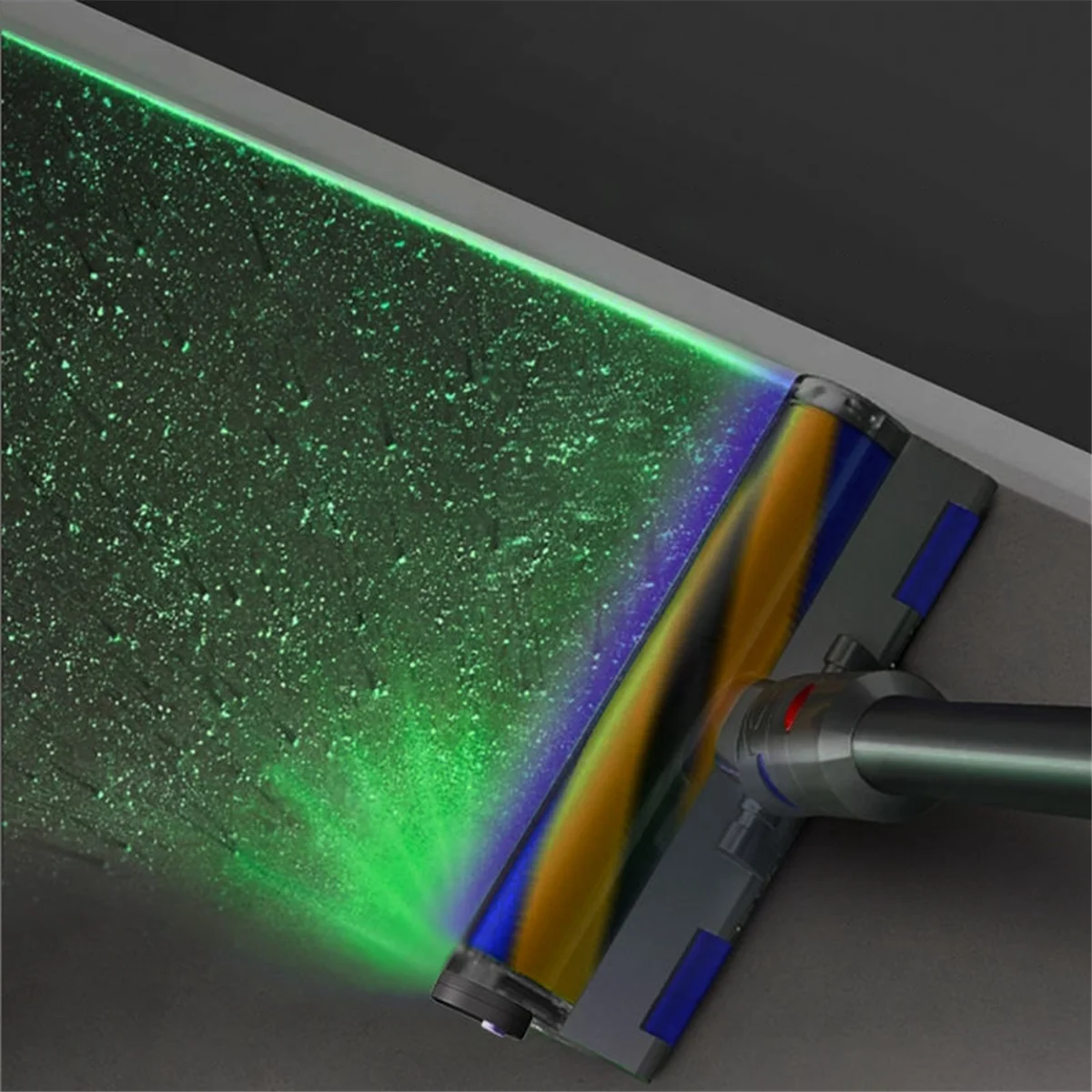 Pantalla de polvo para aspiradora, lámpara LED recargable, elimina el polvo microscópico e ilumina el pelo de mascotas Invisible