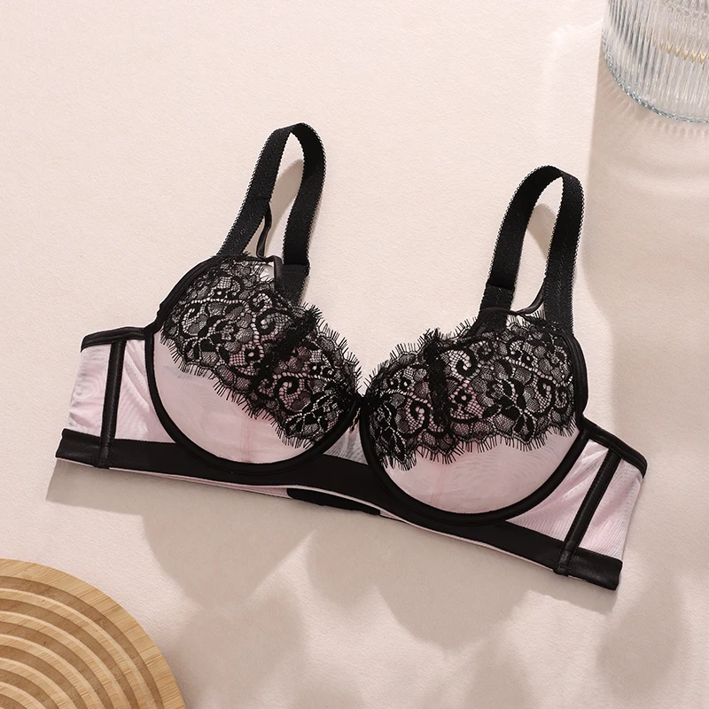 

2024 Black Bra Fashion Hollow Lace Push Up Bra Sexy Underwear Women Lingerie Intimates Fw6050