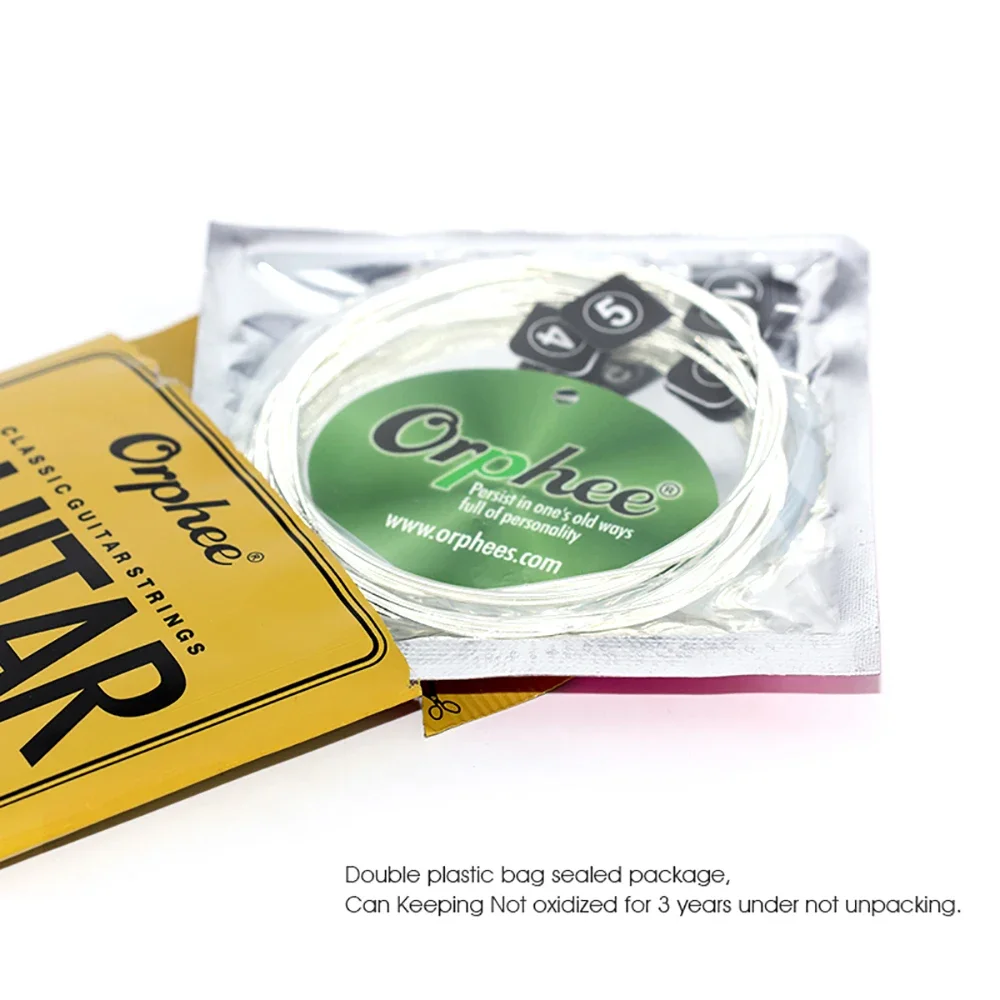 Orphee NX Series Classical Guitar Strings 6pcs/Set Silver Plated Wire Nylon Strings for Classic Guitar Accessories - view 3