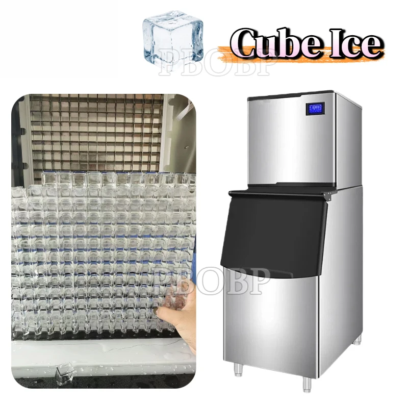 Stainless Steel Independent Commercial Cube Ice Maker 200-800kg/24h High Quality Refrigeration Equipment