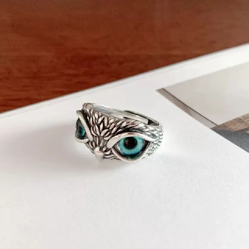 

925 Sterling Silver Owl Rings For Women Engagement Luxury Quality Jewelry Accessories Wholesale Jewellery Argent 925