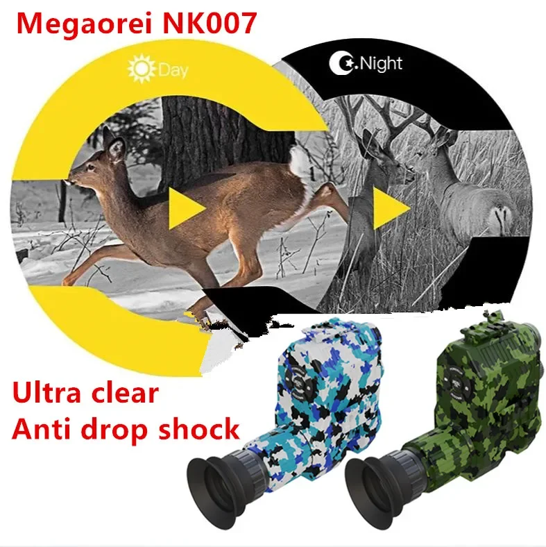 Megaorei Night Vision Hunting Scope 1080P HD IR Laser Monocular 100-400M Travel Camcorder Support Photo Video Recording