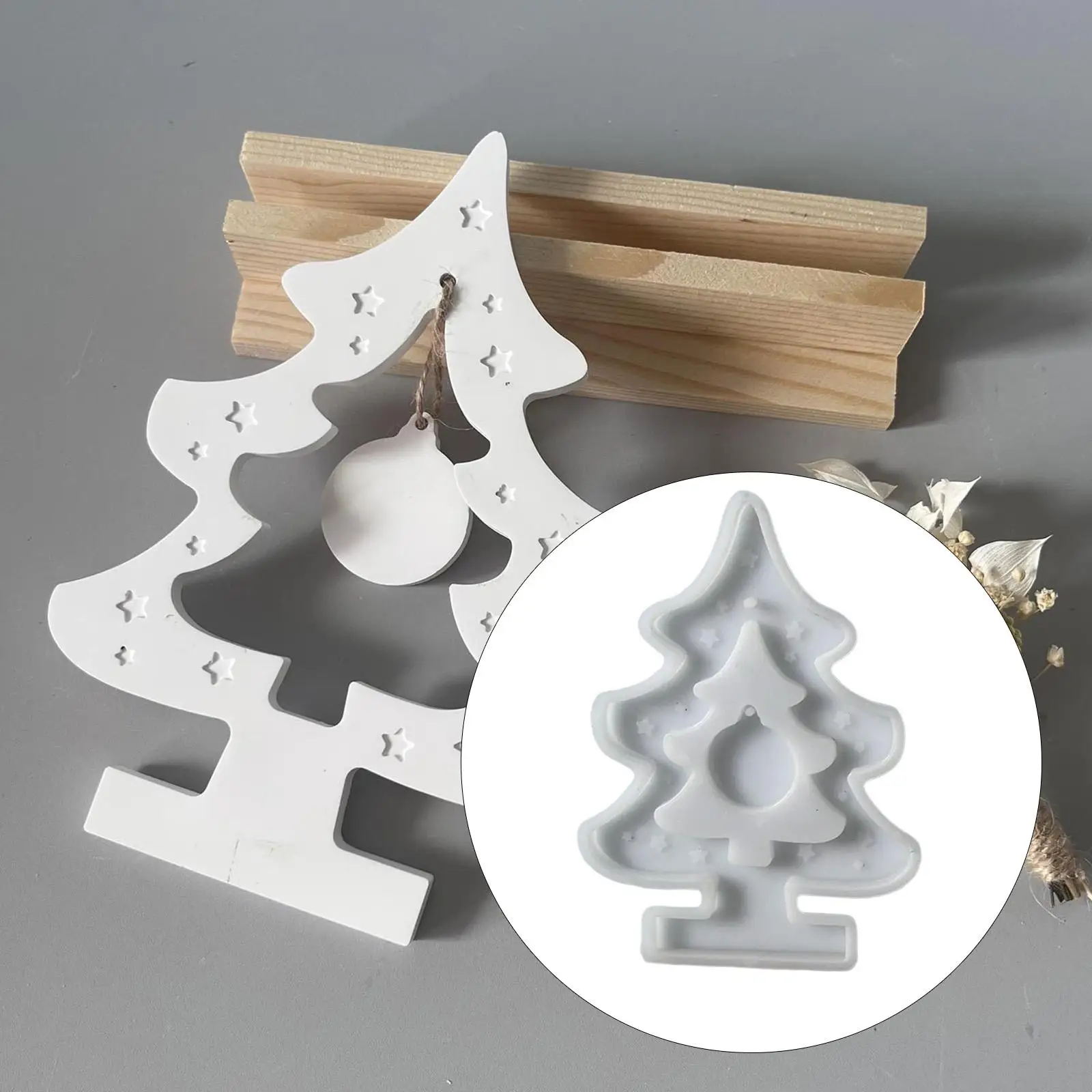 شجرة عيد الميلاد المكونات في زخرفة قالب من السيليكون عيد الميلاد الديكور الجص صياغة الراتنج الصب لقضاء عطلة الحرفية DIY ديكور المنزل