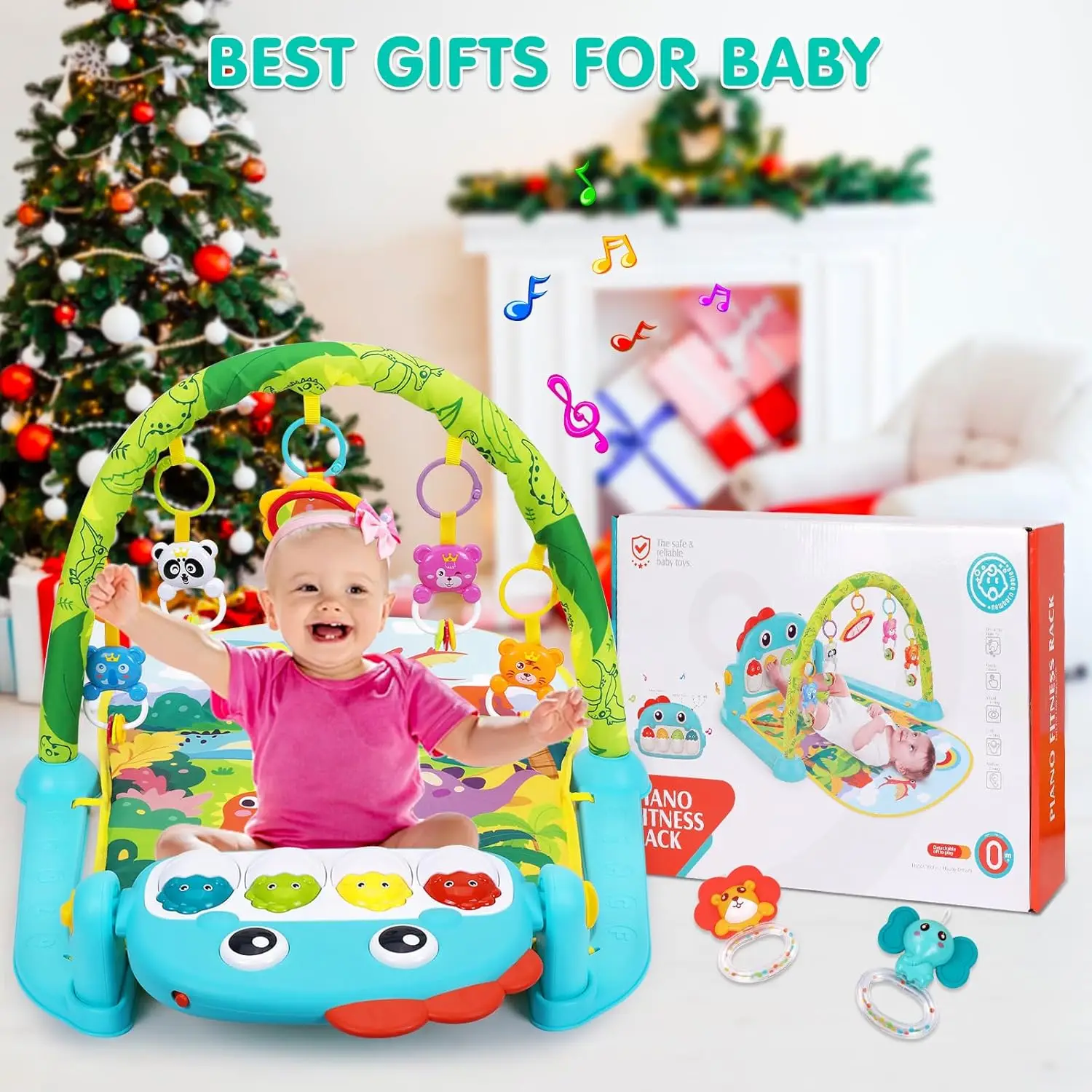 USA Baby Gym Play Mats Time Mat ของเล่นดนตรีศูนย์กิจกรรมสําหรับทารกแรกเกิดของเล่นเปียโนเด็ก Play Mat เพลงไดโนเสาร์สไตล์