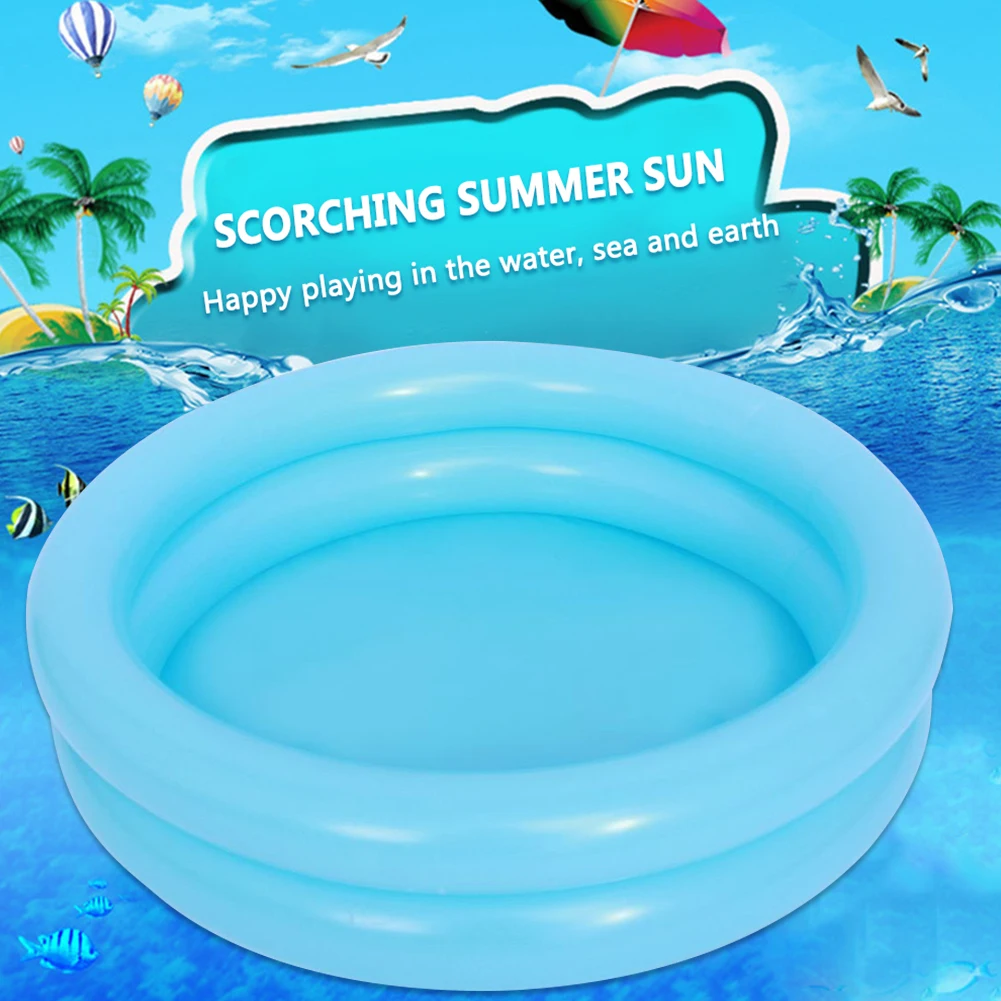 Piscina gonfiabile per bambini estivi Piscina portatile per bambini all'aperto Piscina per bambini rotonda da 60 cm Giocattoli per anelli da nuoto per bambini