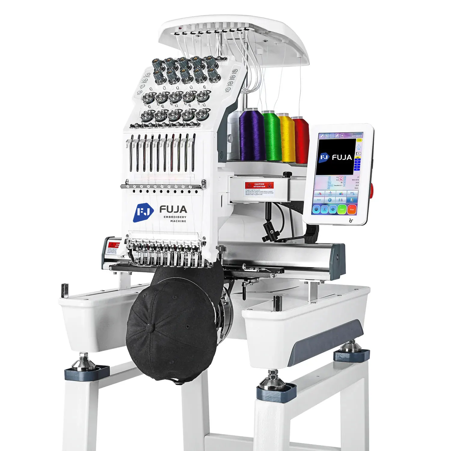 Stock 10 Needles Embroidery Machine Caps Hat Tshirt Multi Needles High Speed Single Head Embroidery Machine 10 Needles