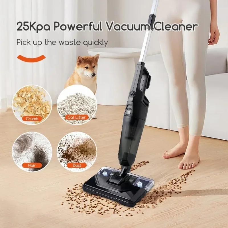 REECOO-Aspirateur à balai avec cordon, balai à franges, pour parquet, tapis, débris de livres, poils d'animaux, SAF, etc.