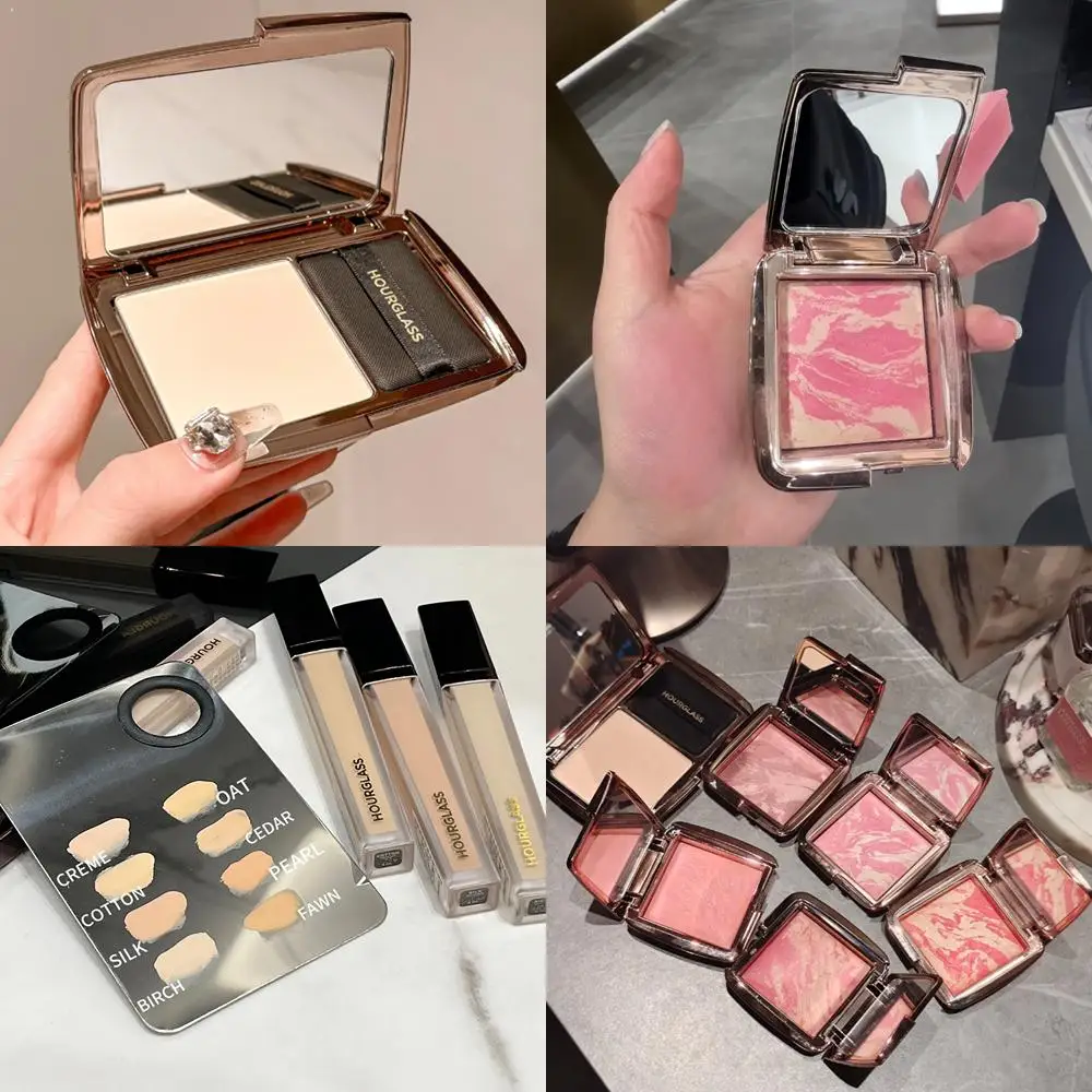 4.2g Hour/glass Pork Belly Blush New Light Mist Oil Control Powder Soft Glow Highlighter Cover Spot Foundation Delicate Makeup