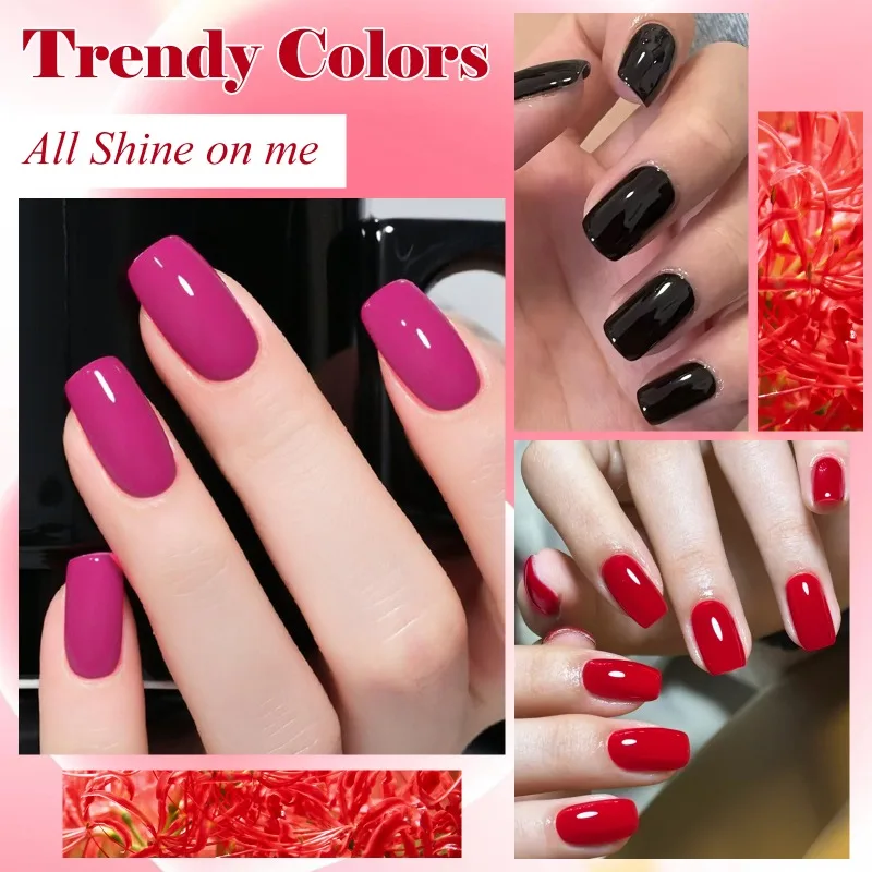 Esmalte de uñas de Gel de 1 paso, 6 uds., 8ml, sin necesidad de Base, capa superior de secado rápido, barniz semipermanente UV/LED de secado rápido, manicura artística DIY