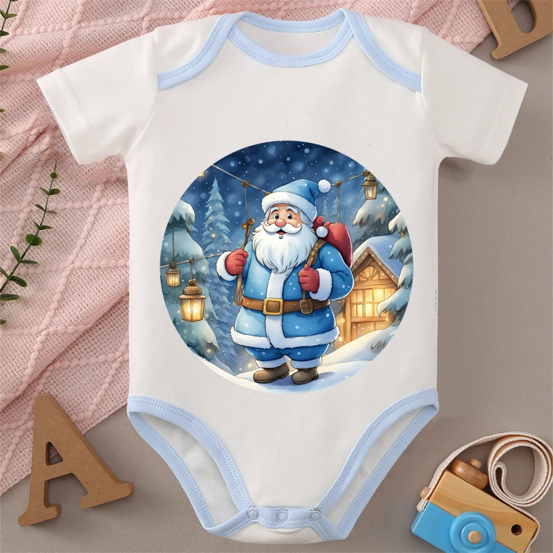 MINISO عيد ميلاد سعيد لطيف الطفل 100% القطن نيسيي بذلة الملابس ارتداءها لطيف 0-12 شهرا الوليد أفضل هدية للطفل