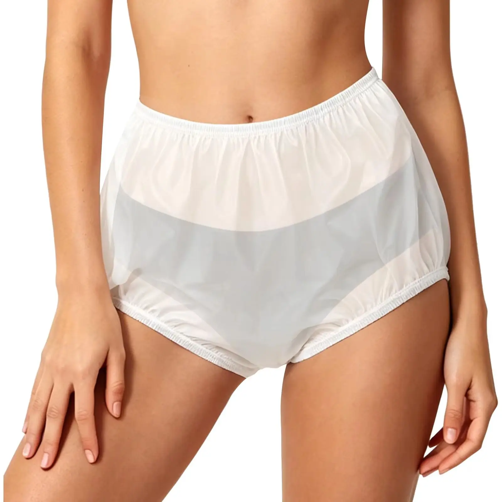 Adult Incontinence Plastic Pants TPU Water Resistant Reusable Diaper Cover Leakproof Underpant Special Need Underwear Briefs 2Pc