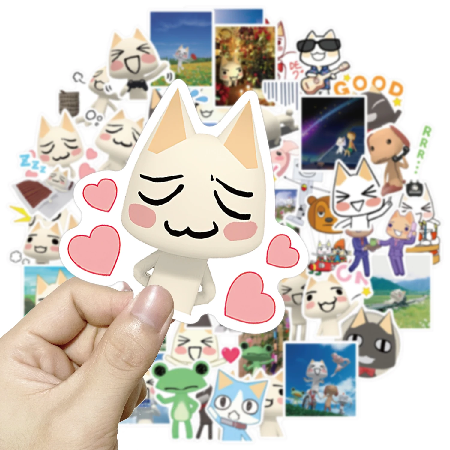 10/50Pcs Japan Kawaii Stickers Toro Inoue Cat Laptop Graffiti Skateboard Phone Suitcase Cartoon Stickers Children Decals Toy