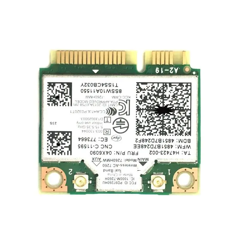 Dual Band Wireless-AC 7260 7260HMW 7260AC S440 S540 E440 INTEL7260AC Dual Frequency 867M Bluetooth 4.0FRU: 04X6010 04X6090