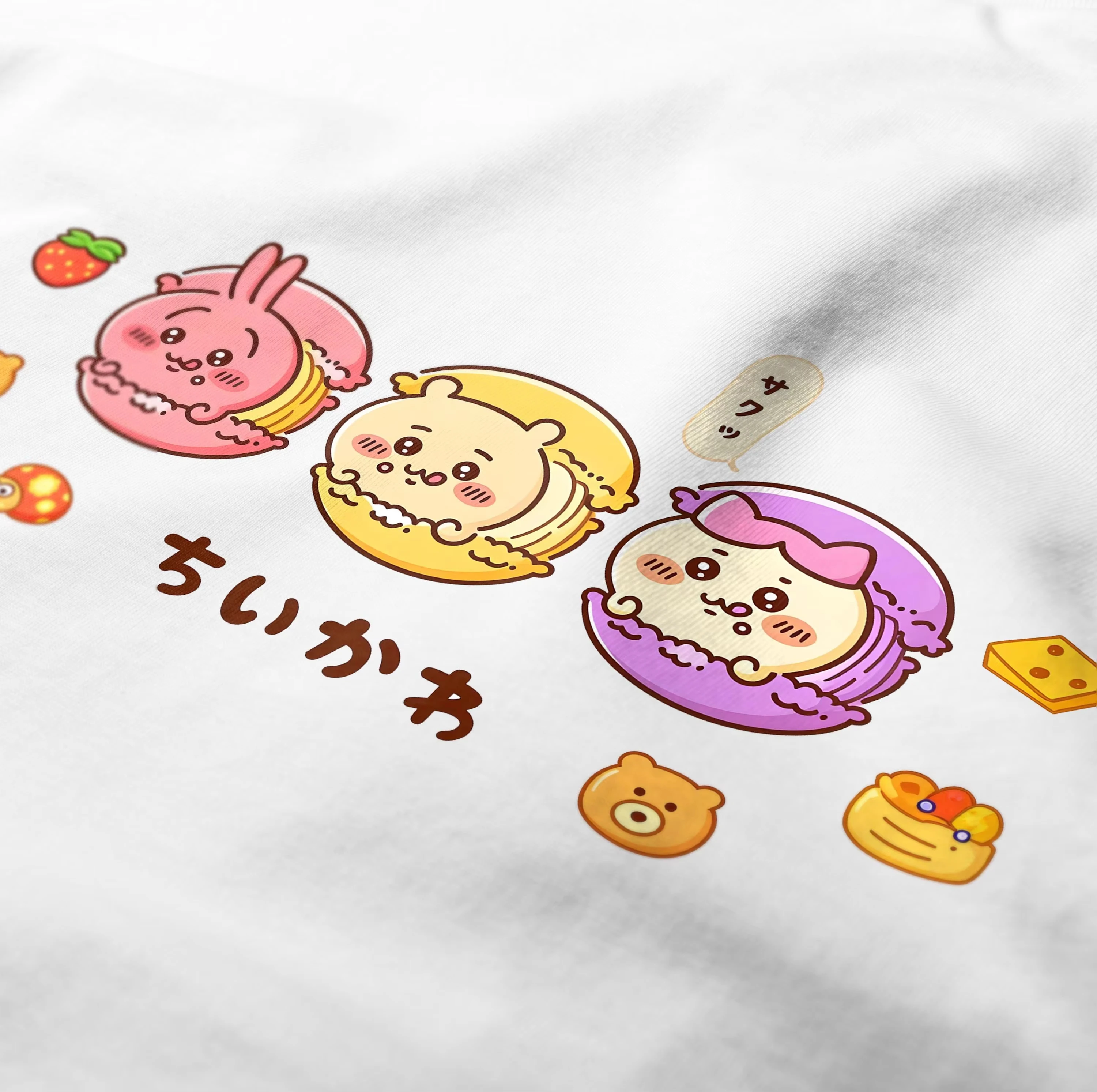 Chiikawa Usagi Hachiware Interesting Daily Scene Graphic T‑Shirt, Unisex O‑Neck Short Sleeve Summer Casual Wear for Kid Adults