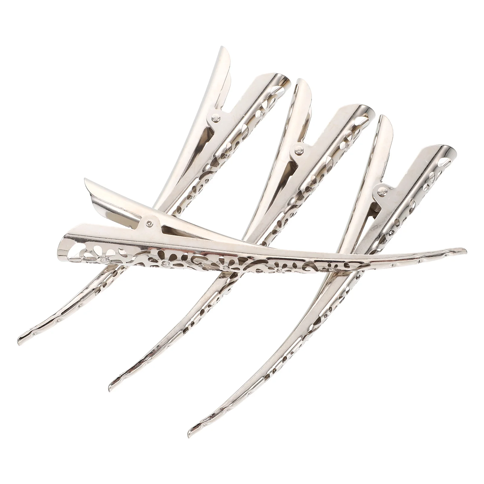 

4pcs Silver 110mm Metal Hairpin Hollow Design Women Girls Decorative Styling Accessories Headband Hat Use