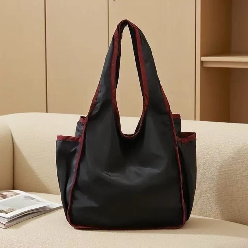 10pcs Shopping Bags Polyester Plain Large Capacity Multifunctional Pouch Foldable Travel Totes