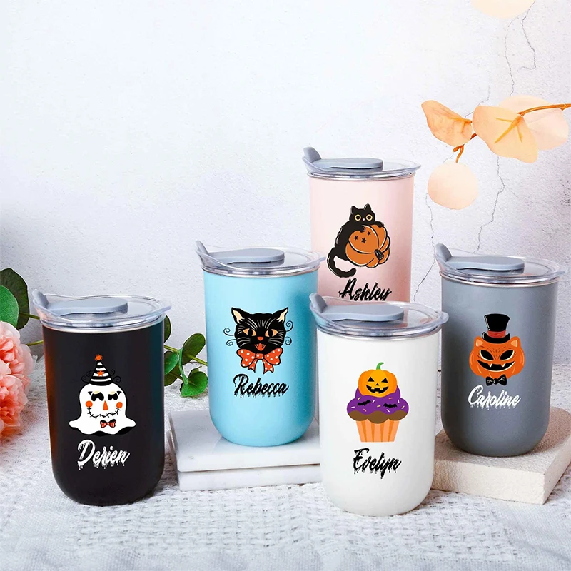 

Customized Children's Halloween Iced Coffee Cup, Scary Season Gift for Her, School Halloween Gift Water Bottle, Birthday Gift