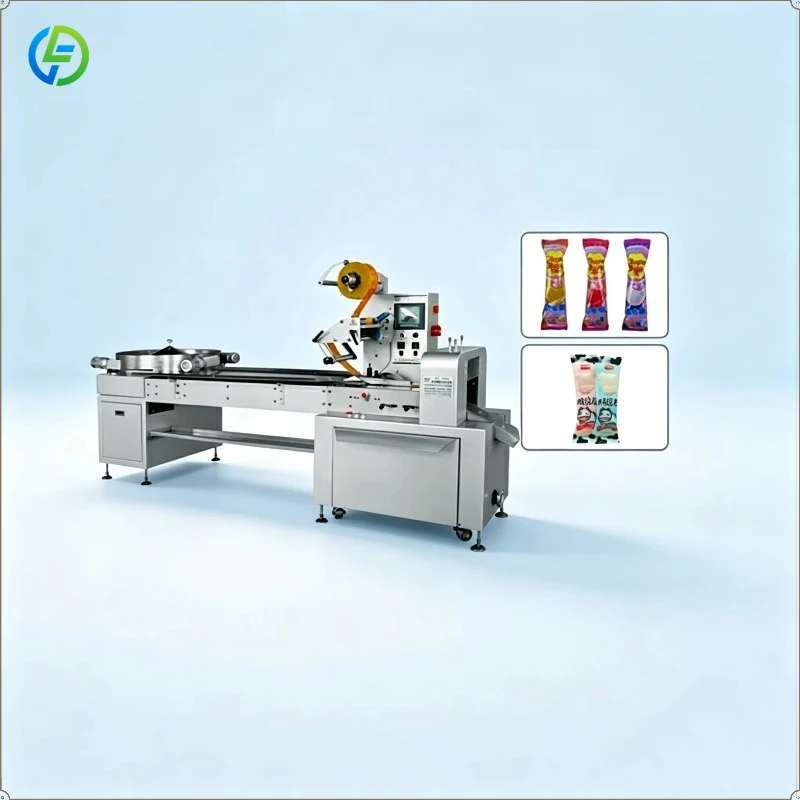 Full Automatic Lollipop Packing Machine Pillow Lollipop Wrapping Packing Machine for Candy Factory FL Customized