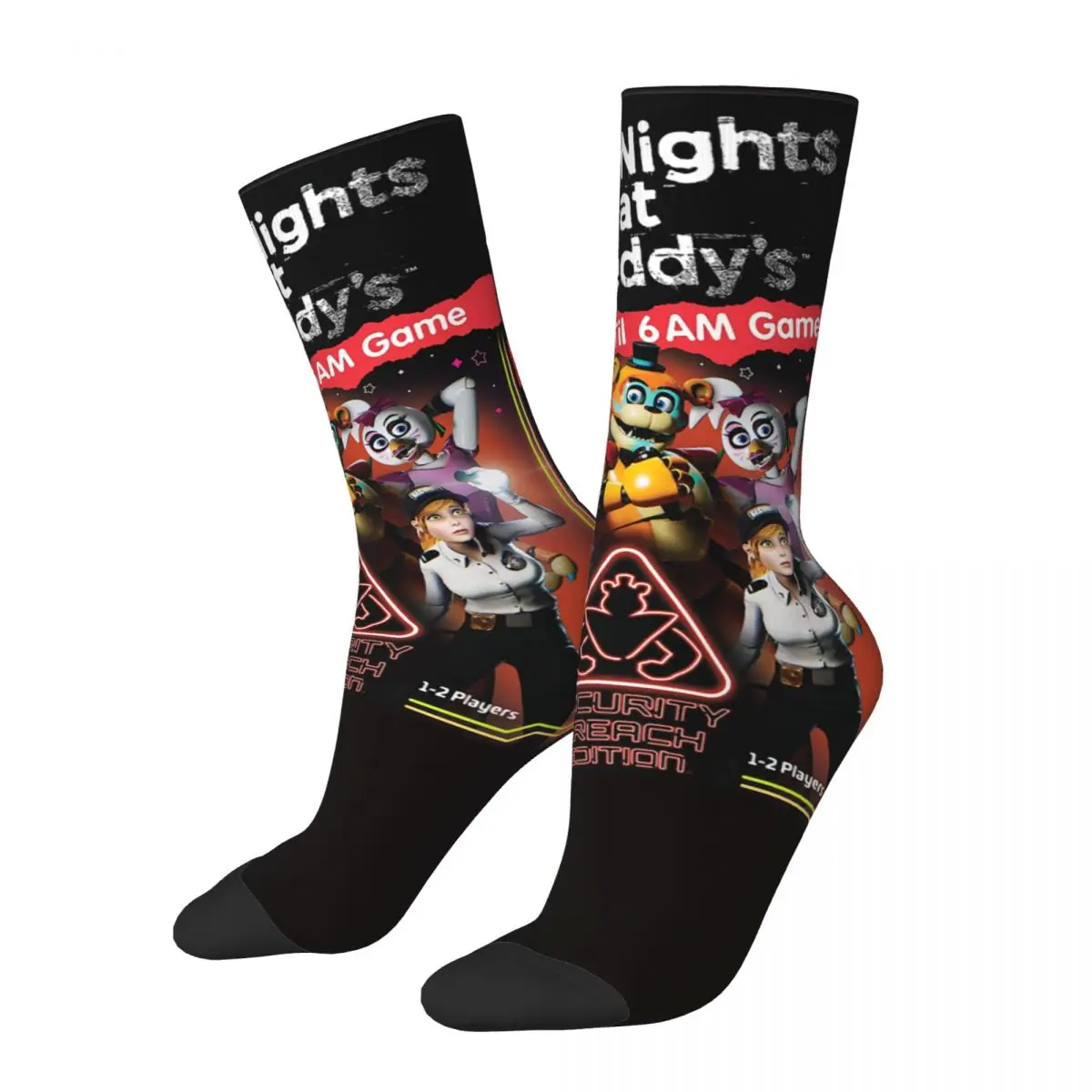 

FNAF Game Straight Unisex Socks Hip Hop 3D Print Happy Socks Street Style Crazy Sock