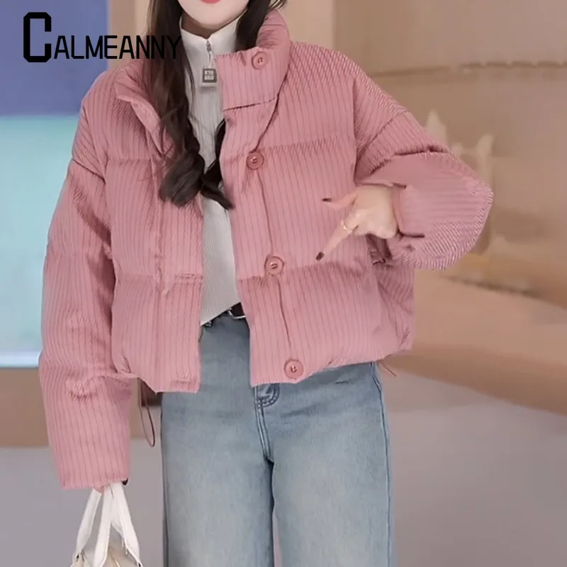 

2024 Winter Women's Down Coat New Style Casual Loose Versatile Short Lapel Fashionable Thick Thickening Down Warm Jacket