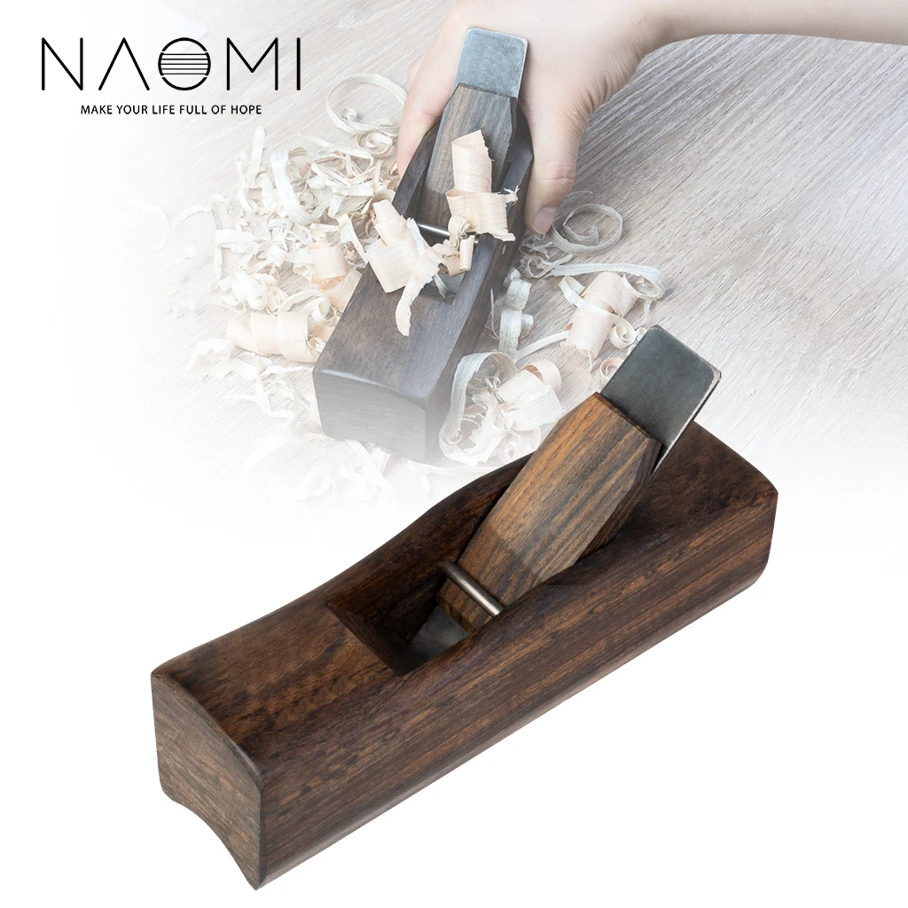 NAOMI Hong Kong-Style Shungee Rosewood Plane Wood Plane Flat Wood Plane Bottom Edged Hand Plane Blades 6#