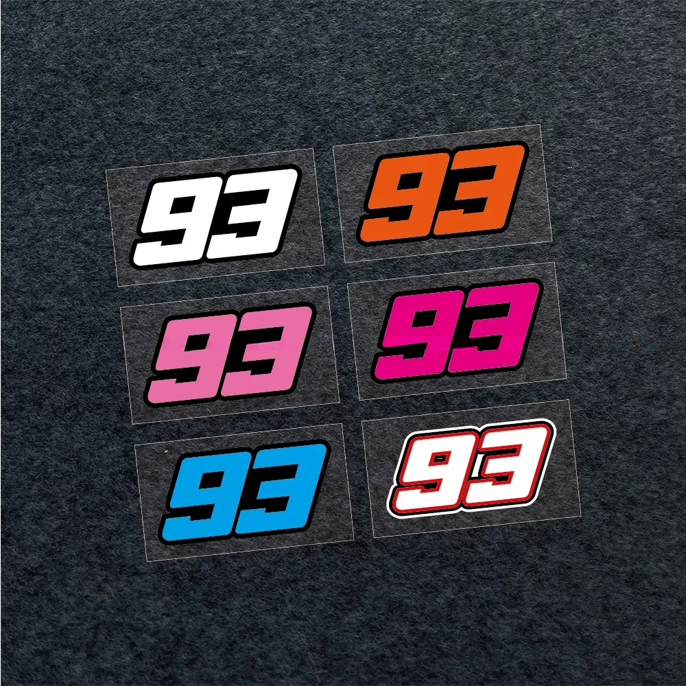 Personalized Number 93 Motorcycle Stickers Pink Vinyl Decals Waterproof Scratch Cover Decor for Motorbike & Helmet
