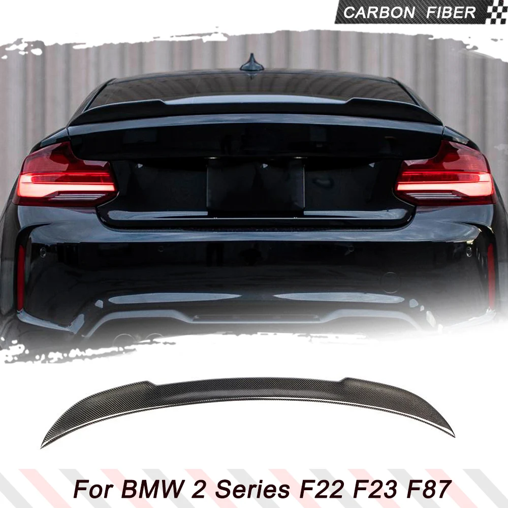 For BMW 2 Series F22 F23 F87 M2 M2C M Sport Coupe 2014 - 2019 Carbon Fiber Car Rear Trunk Spoiler Boot Lip Wing Lip