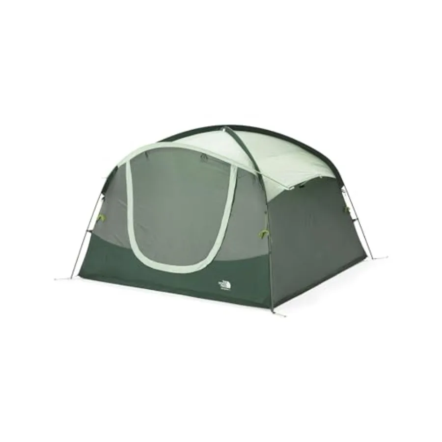 

Camping tent for four people, waterproof polyester fabric, agave green/granny smith color, spacious interior and quick setup wi