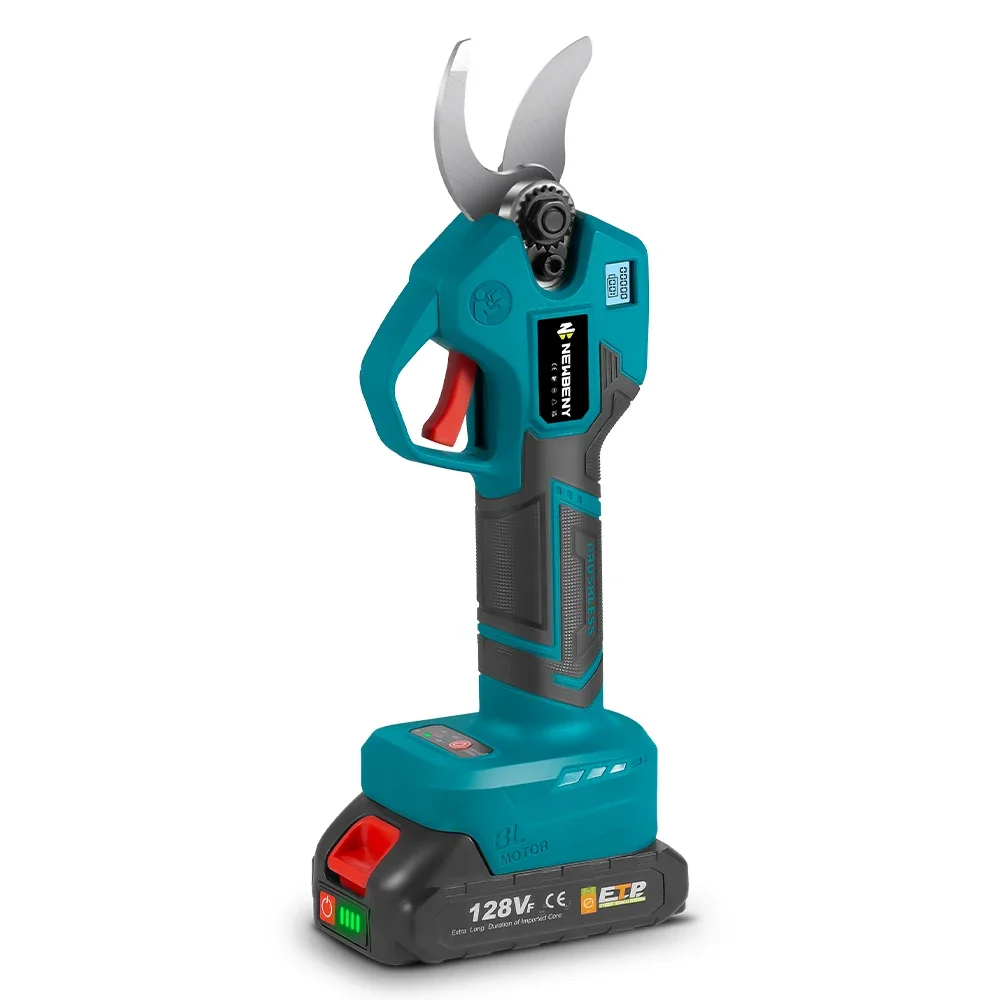 NEWBENY 30mm Brushless Electric Pruning Shears 4 Gear Cordless Garden Fruit Tree Bonsai Beautify Tool For Makita Battery Pin