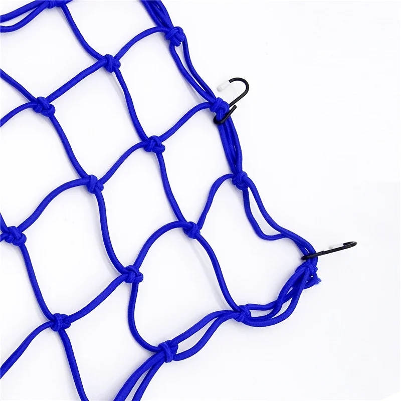 5-color 30*30cm Luggage Mesh Motorcycle Adjustable 6 Hooks Luggage Net Cargo Sundries Helmet Rope Storage Bag Moto Accessories