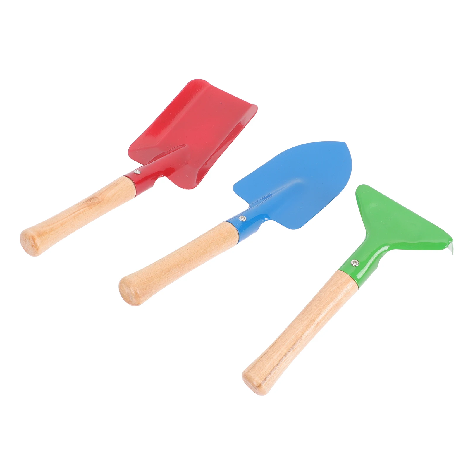 Juego de Herramientas de Jardinería para Niños, Pala Pequeña de Metal para Arena, Mini Rastrillo con Mango de Madera, Juego de Plantación para Niños y Niñas