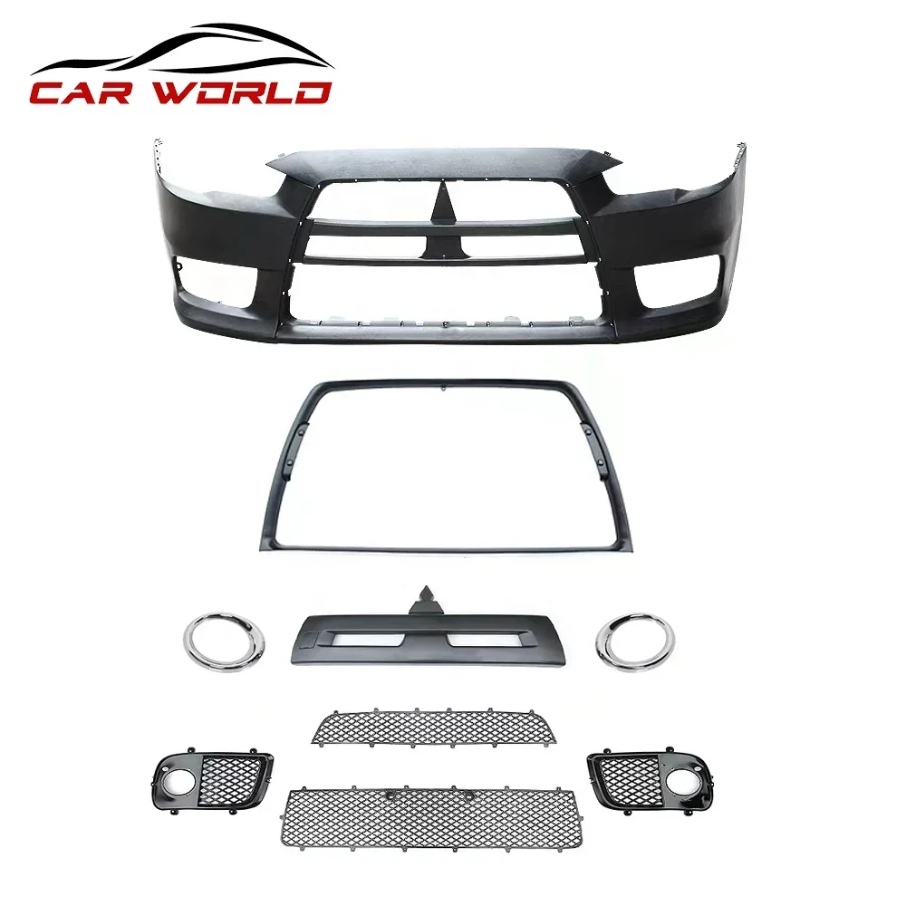 Car Facekit For 2009-2016 Lancer EVO Front Bumper Car Bodykit For Mitsubishis Lancer EVO Front Bumper PP Material