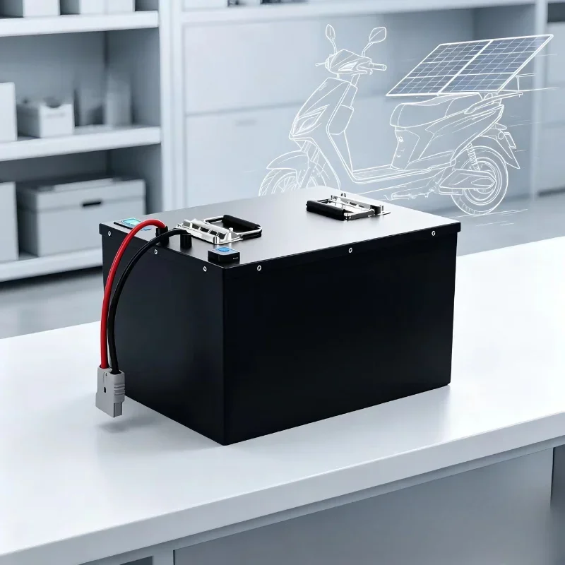 72V LiFePO4 Battery 50Ah-200Ah, Bluetooth Smart BMS APP, 8000W Power Battery for Electric Scooter, Motorcycle, Tricycle, Golf Ca
