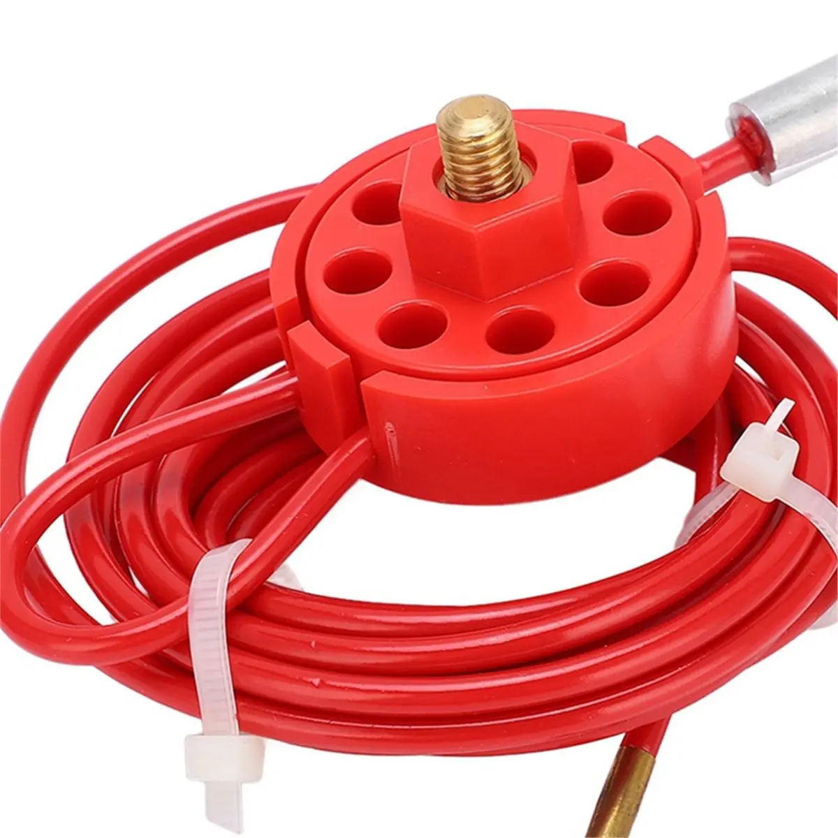 2m Adjustable Cable Lockout Stainless Steel Lockable Handle Lockout Tagout Tool for Cable and Valve Safety Protection