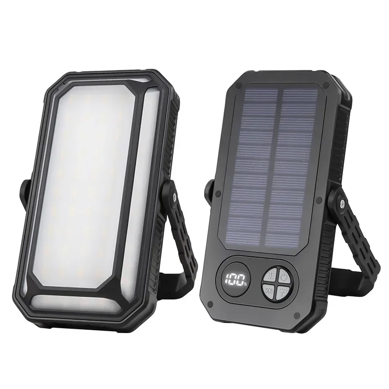 

Solar 10000mAh Rechargeable Camping Lantern Portable Outdoor Camp Light Emergency Light Type-C Tent Bulb Powerful Work Lamp