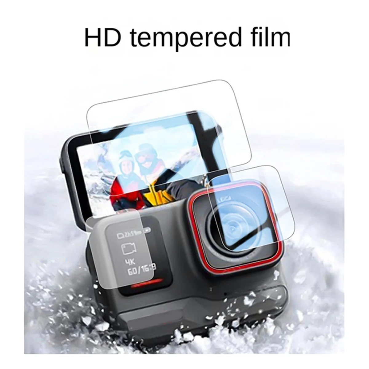 1 Set Suitable for Shadow Stone Insta360 Ace Pro Tempered Film Screen Protector Lens Film Sports Camera FilmJAS