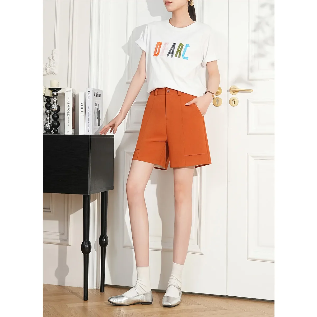 LOUIS YAO Women Short Pants 2024 Summer Basic Casual Short Trousers Wide Leg Loose SweatPants