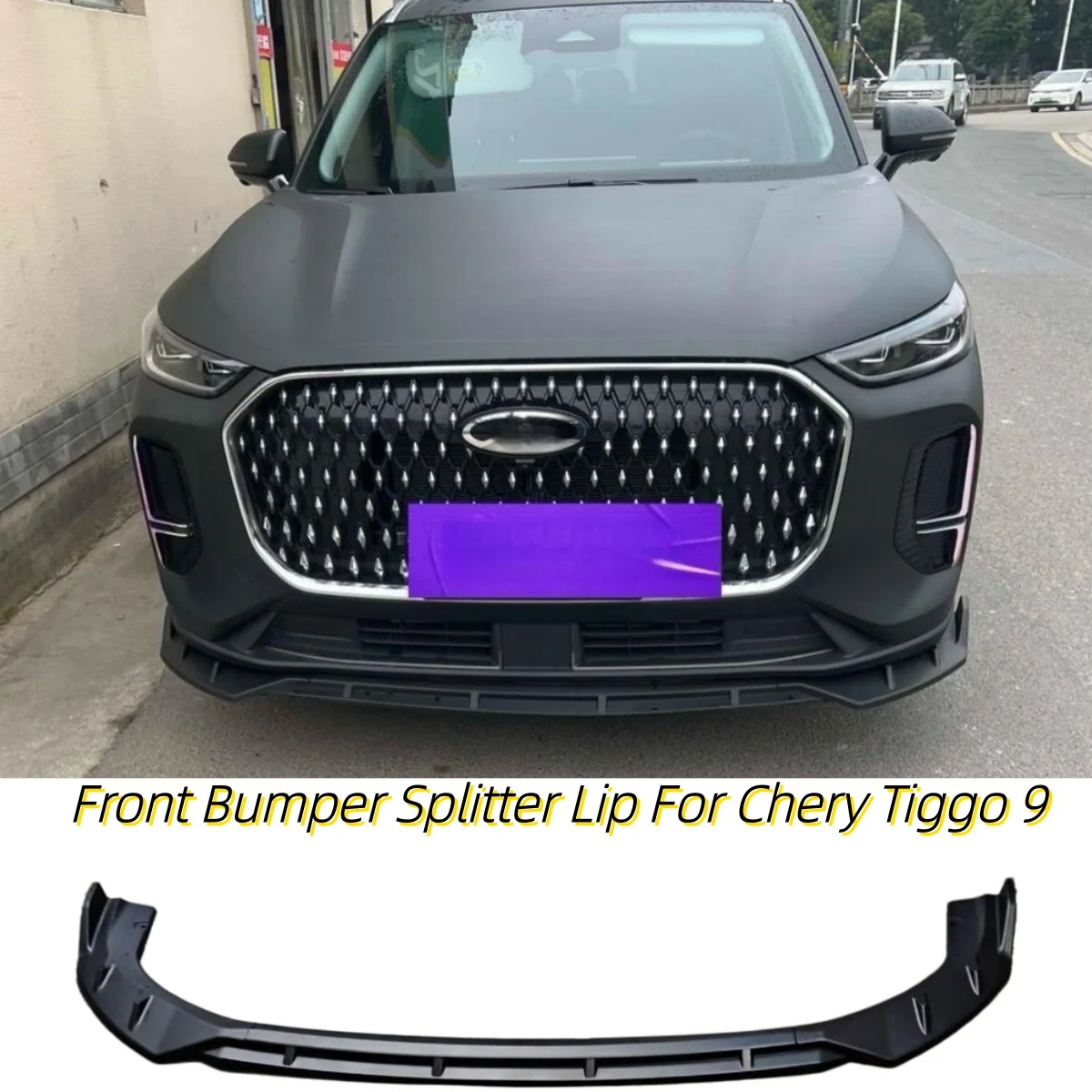 

For Chery Tiggo 9 2024 2025 ABS Car Modification Accessory Front Bumper Split Lip Body Kit Spoiler Diffuser Deflector Accessorie