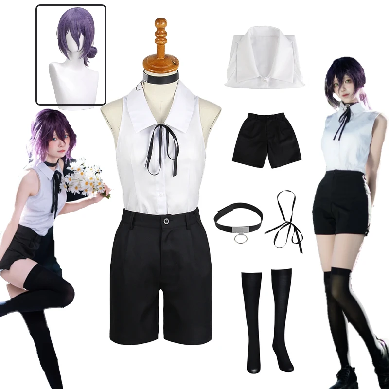 Complete Reze Cosplay Outfit for Women Chainsaw Man Anime Costume Set Halloween Cosplay