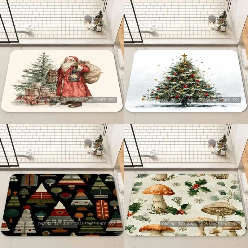 

Red Plaid Christmas Mats Living Room Decoration Home Sofa Non-Slip Carpet Study Bedroom Tatami Children'S Soft Floor Mat