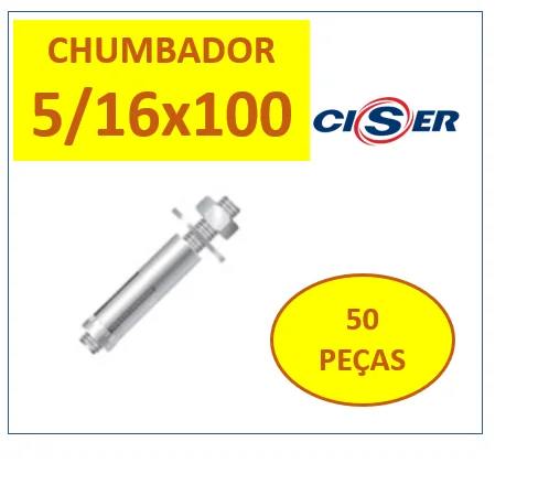 Bumper C/Prisoner Cba 5/16X100 AC Zinc 50 Pieces