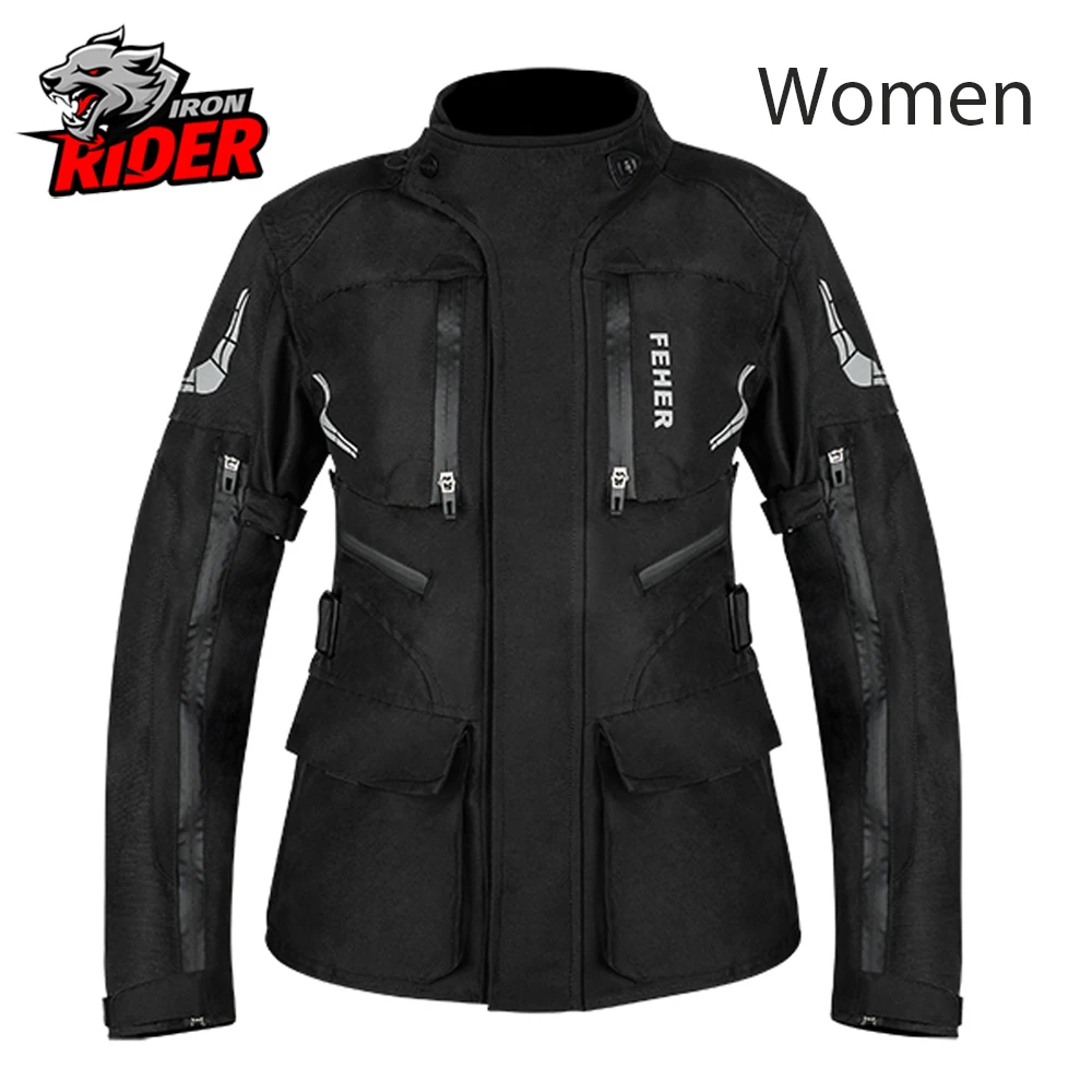 

Motorcycle Jacket Waterproof Women Motorbike Rally Riding Protective Jacket Wear Resistant Anti Drop Motocross Clothing