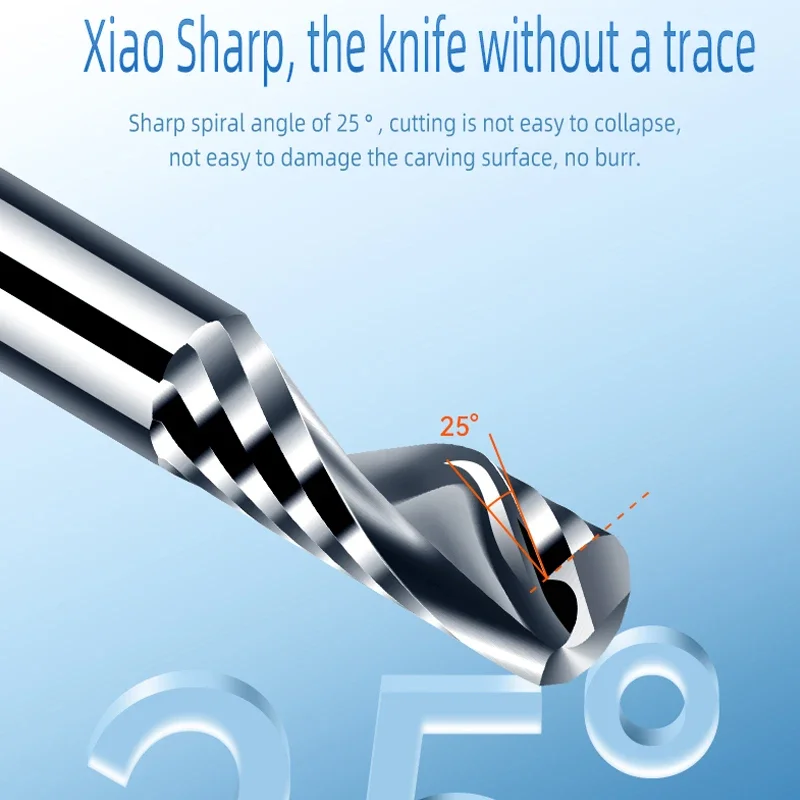 1PC Single Flute Spiral End Mill 5A Aluminum Milling Cutter CNC Router Bit For Acrylic PVC Wood 1-12 MM