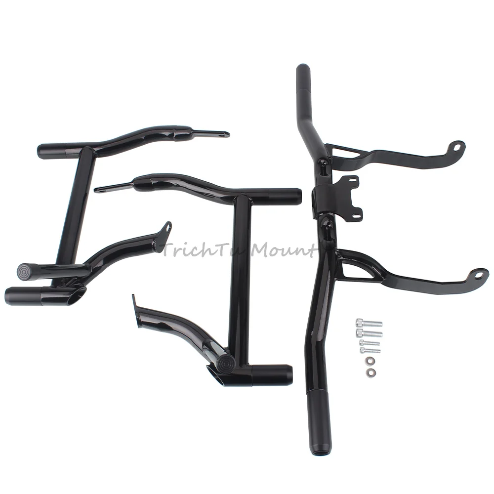 Motorcycle Crash Bars & Saddlebag Guards  High-Quality Steel Replaceable Sliders Easy Installation For Harley Touring 2014-2024