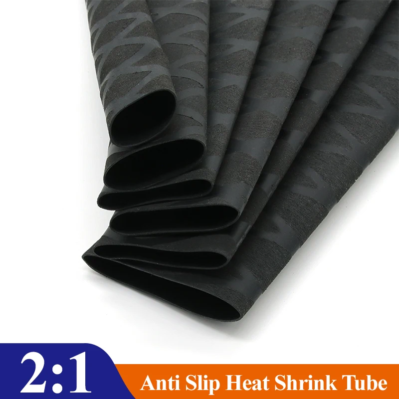 Black Anti-Slip Heat Shrink Tube Fishing Rod Wrap 15 18 20 22 25 28 30 35 40 45 50mm Handle Insulated Protect Waterproof Cover