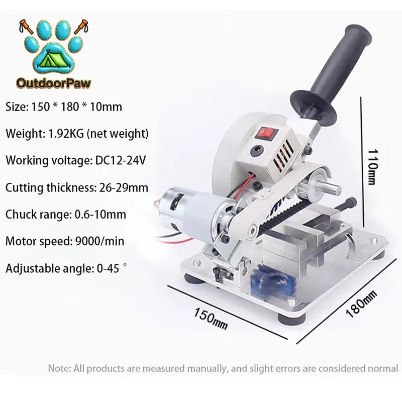 Mini High Power Mini Desktop 45 Degree Home Woodworking High Precision Acrylic Aluminum Alloy Cutting Machine
