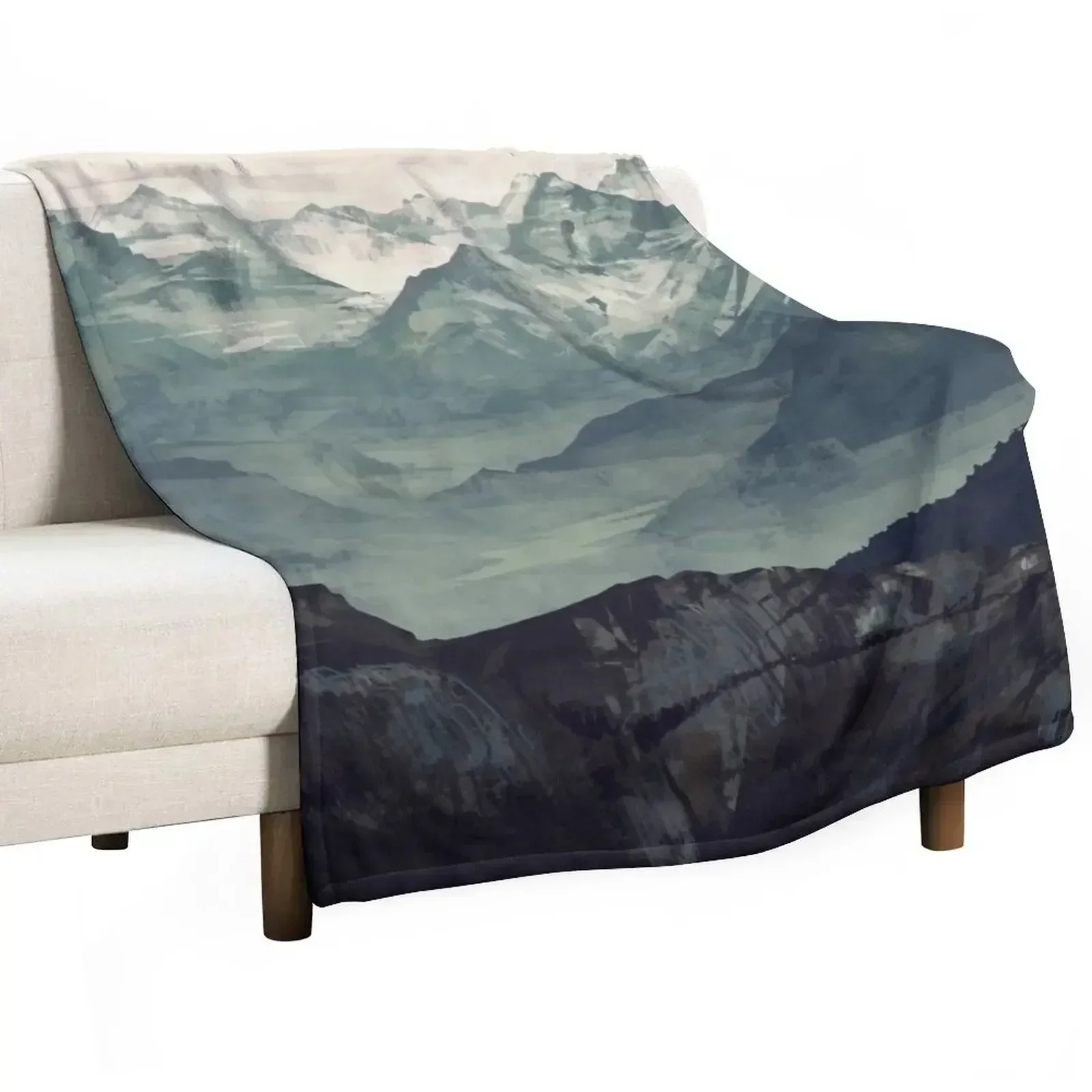 Mountain Fog Throw Blanket for winter Flannel Flannels For Baby Plush Nap Blankets