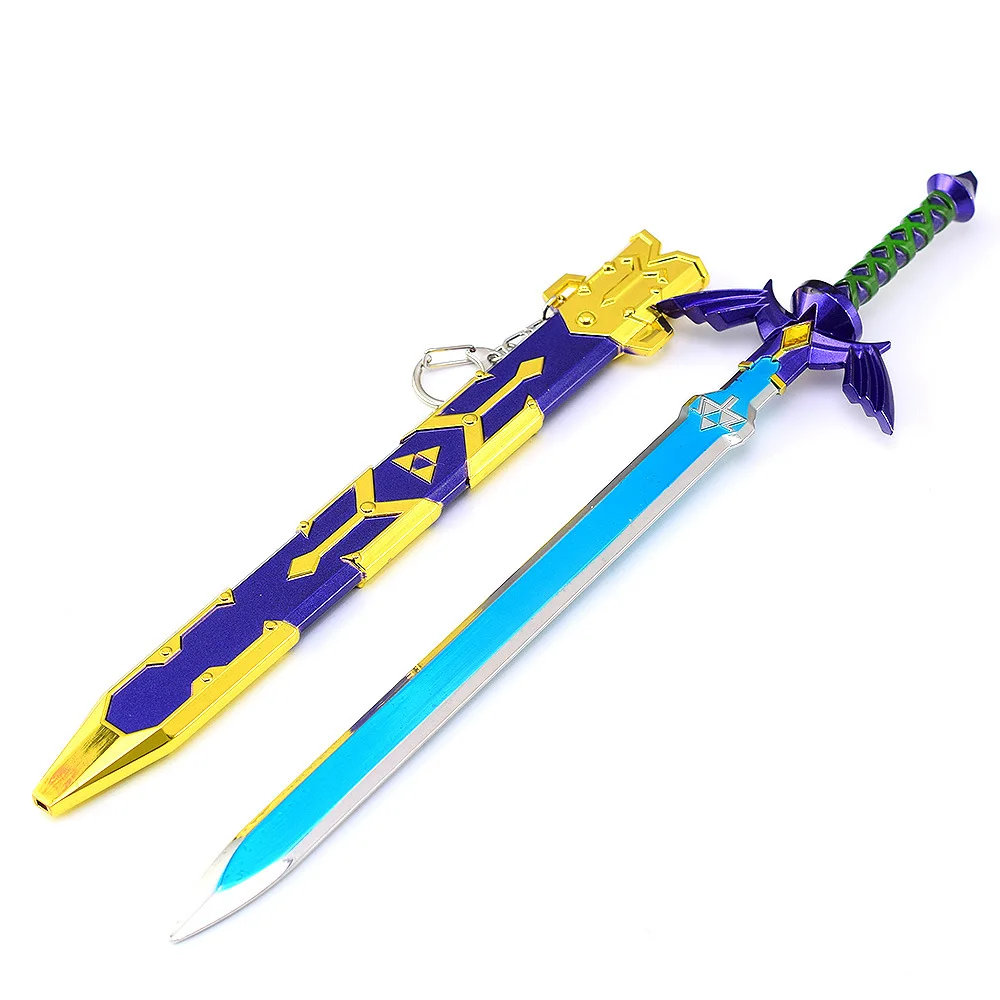 28cm mestre espada o hyrule fantasia lágrimas do reino arma de metal modelo katana lâmina chaveiro ornamento artesanato presentes brinquedos
