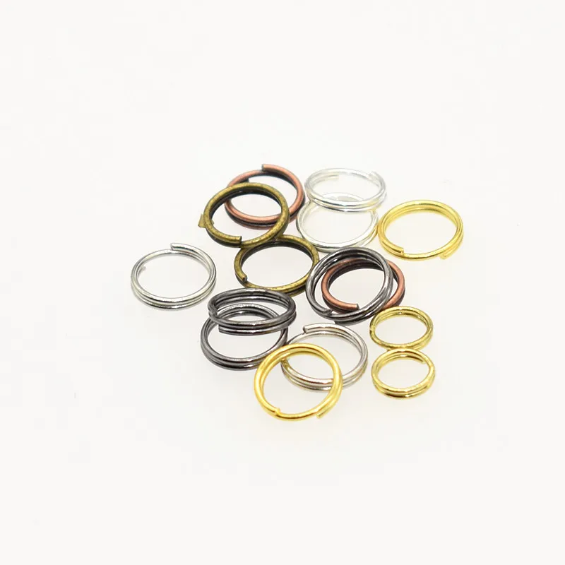 200pcs/lot 4 5 6 8  mm Open Jump Rings Double Loops Split Rings Connectors Supplies For DIY Jewelry Making