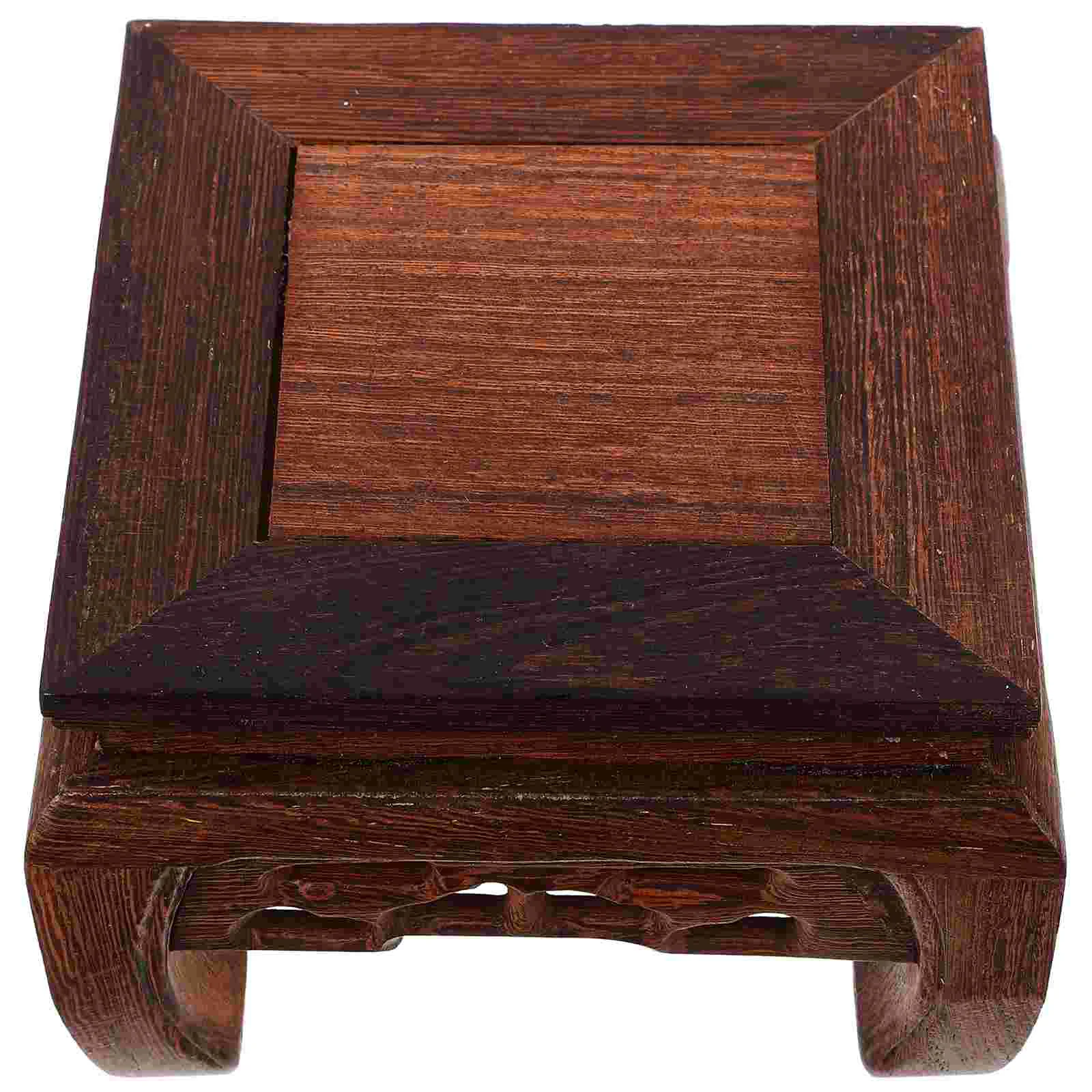 

Buddha Base Vases Bonsai Shelf Plant Stand Wooden Pot Riser Potted Holder Indoor Display Rack